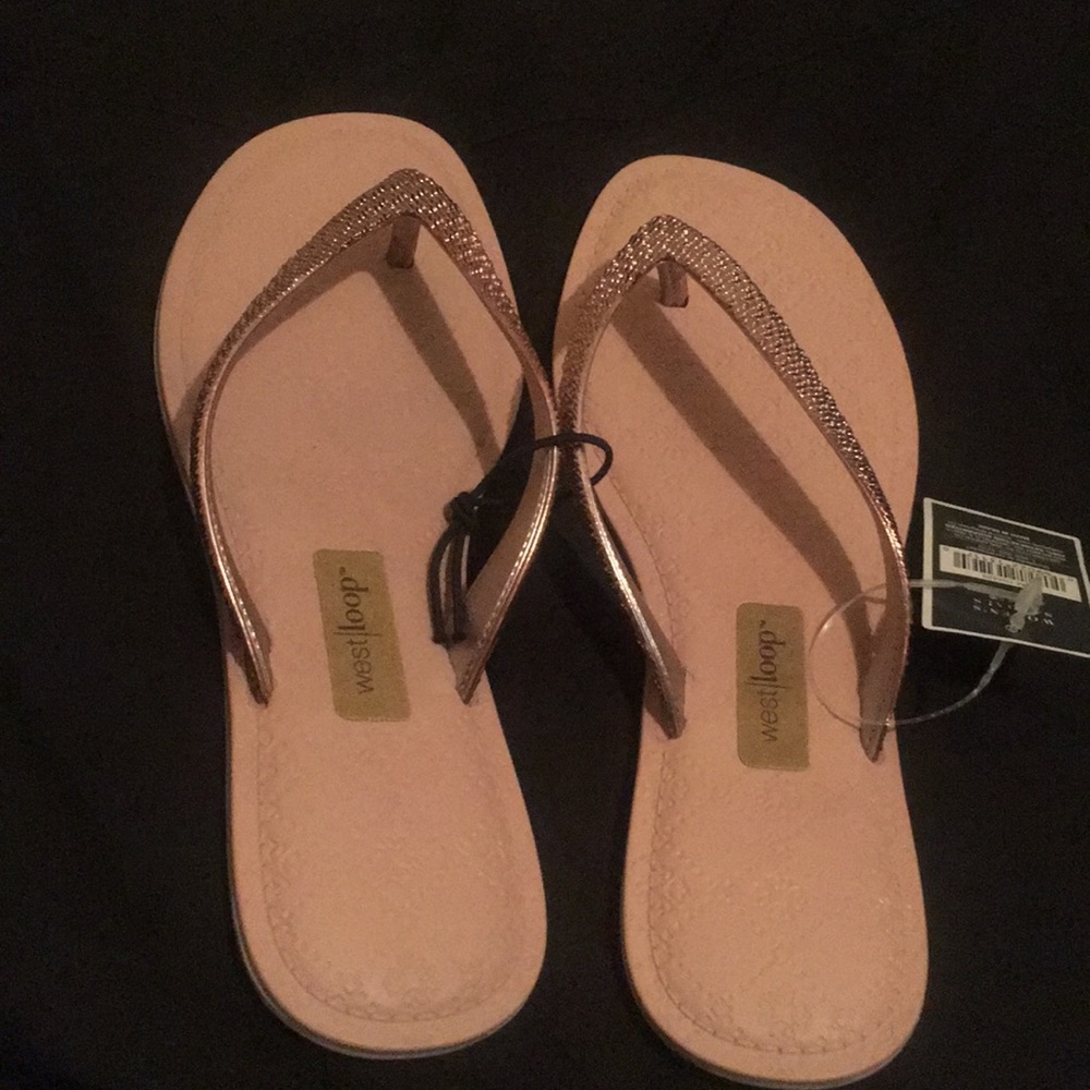 West Loop Rose Gold Slide Sandals